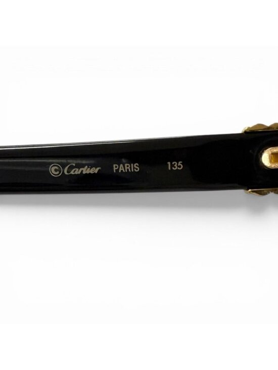 Cartier Vintage 135 Trinity Oval Frame Sunglasses Black Blue Lens Prescription main image 9